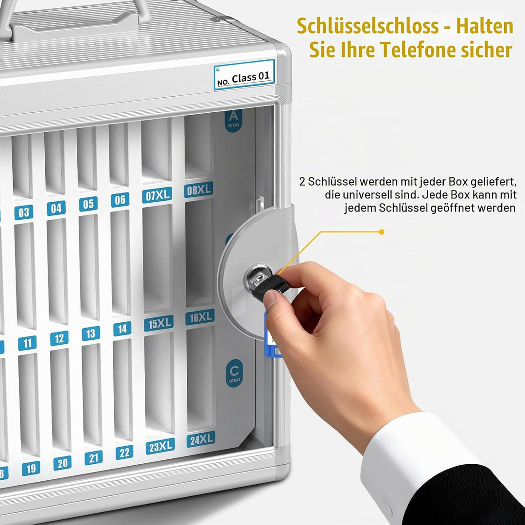Glosen 36 Handytresore mit 【Universalschlüssel】, Handy-schliessfach aufbewahrungsschrank [Wandmontie