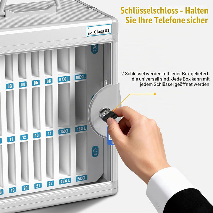Glosen 36 Handytresore mit 【Universalschlüssel】, Handy-schliessfach aufbewahrungsschrank [Wandmontie