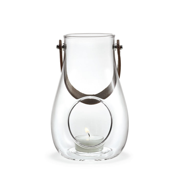 Holmegaard Laterne H16.5 cm Design with Light aus mundgeblasenem Glas, klar Klar H16,5 cm, Klar H16,