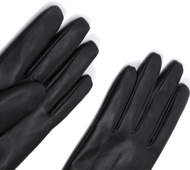Harssidanzar Damen Lederhandschuhe Winter Warmes Kaschmirfutter Touchscreen Vintage Finished GL017EU