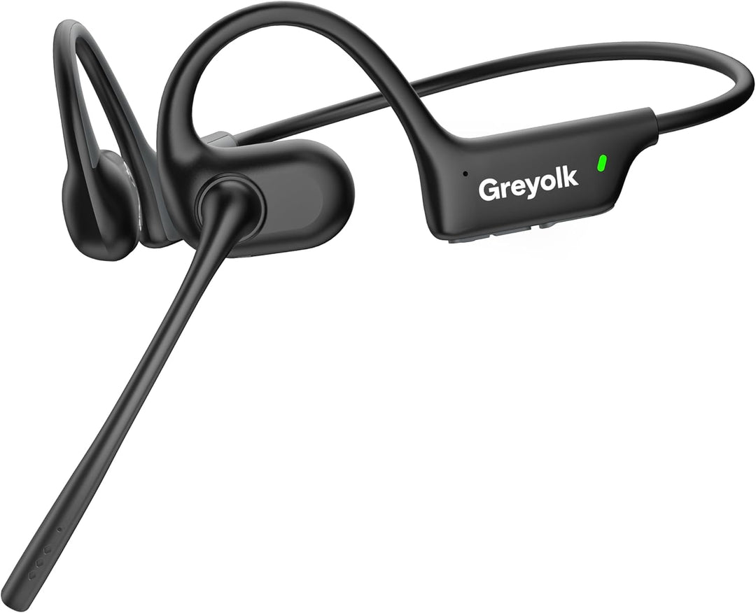 Bluetooth-Kopfhörer mit Mikrofon, offene Ohr Kopfhörer w/Geräuschdämpfungsmikrofon für Telefon PC Co