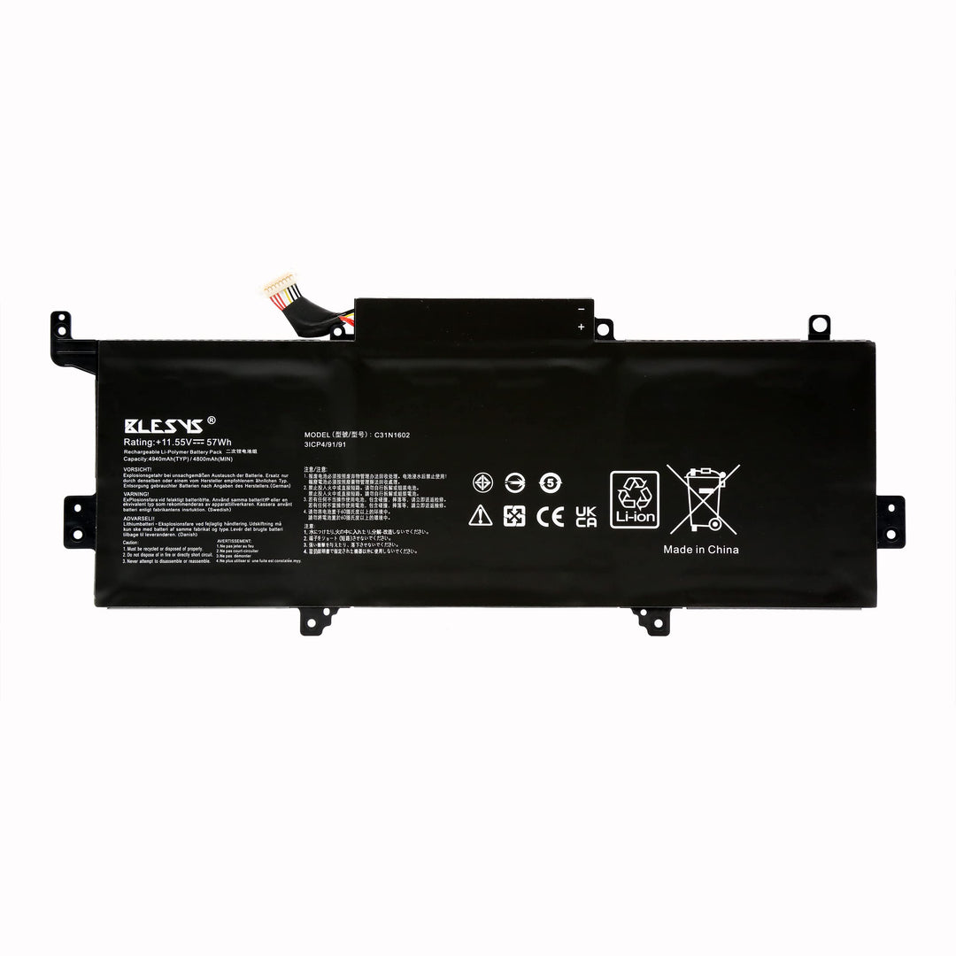 BLESYS C31N1602 Akku 11,55V 57Wh für ASUS Zenbook UX330U UX330UA UX330UAK UX330UA-1A UX330UA-1B UX33