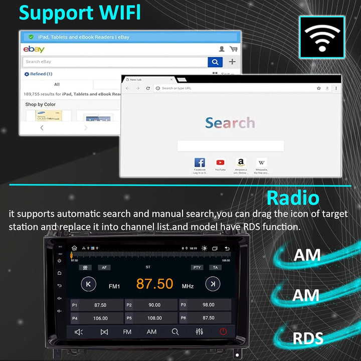 Android 12 Autoradio Kompatibel mit Mercedes vito w639 W169 W245 W639 mit Carplay Android Auto,9 Zol