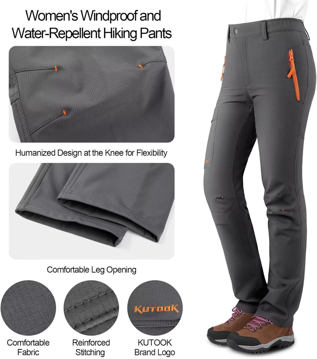 KUTOOK Damen Wanderhose Hp311 L Kurz Grau, L Kurz Grau