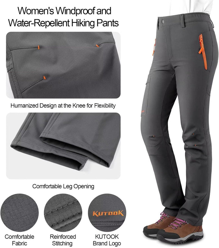 KUTOOK Damen Wanderhose Hp311 L Kurz Grau, L Kurz Grau