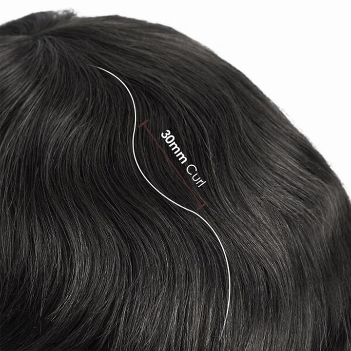 Lordhair Perücke Männer,Realität Toupet,0,06 mm Alle V-Looped Dünnes,Haarfreestyle,Natürlich eng anl