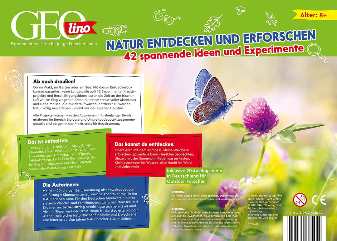 Franzis 67142 - GEOlino Natur entdecken und erforschen - Experimentierkasten mit 42 spannenden Ideen