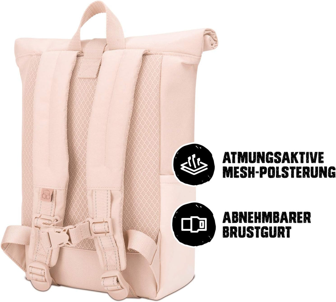 Johnny Urban Rucksack Kinder Mädchen Rosa - Junior Aaron - Kinderrucksack mit Brustgurt - Aus recyce