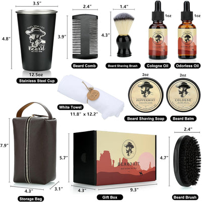 Geschenke für männer, Bartpflege Set für Männer, Bartwachstums Set Geschenke für Männer Papa, Beard