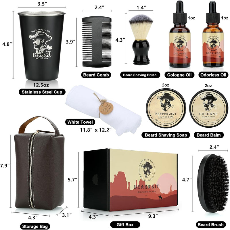 Geschenke für männer, Bartpflege Set für Männer, Bartwachstums Set Geschenke für Männer Papa, Beard