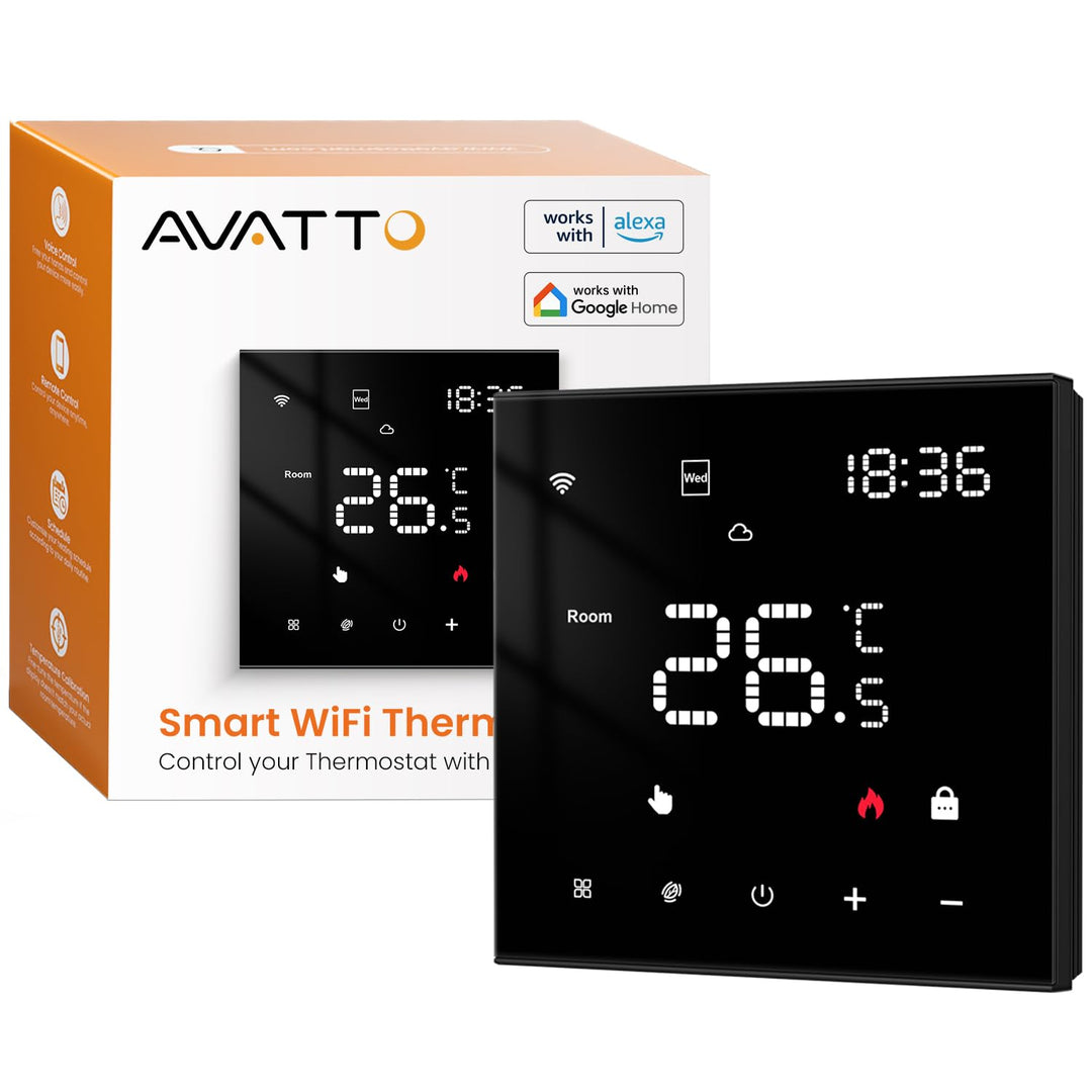 AVATTO Thermostat Für Wasser Fussbodenheizung und Gasboiler，Smart WiFi Thermostat Programmierbar Rau