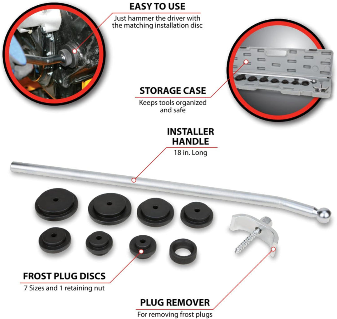 Performance Tool W89737 Froststopfen-Installations- und Entferner-Set, 1 Stück Frost Plug Installer