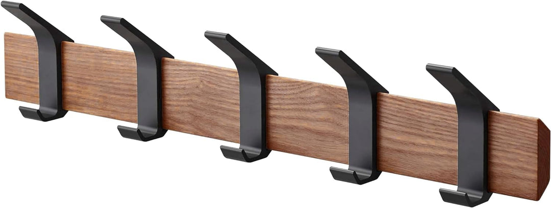 Wall coat rack - Rin - brown Schwarz, Schwarz