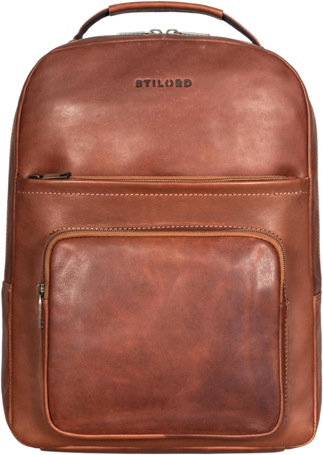STILORD 'Glover' Business Lederrucksack für 15,6 Zoll Laptop Rucksack für Damen und Herren DIN A4 Of