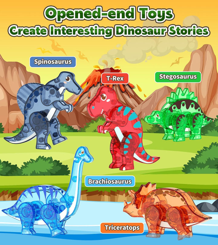 Asago Dinosaurier Magnetische Bausteine, Dinosaurier