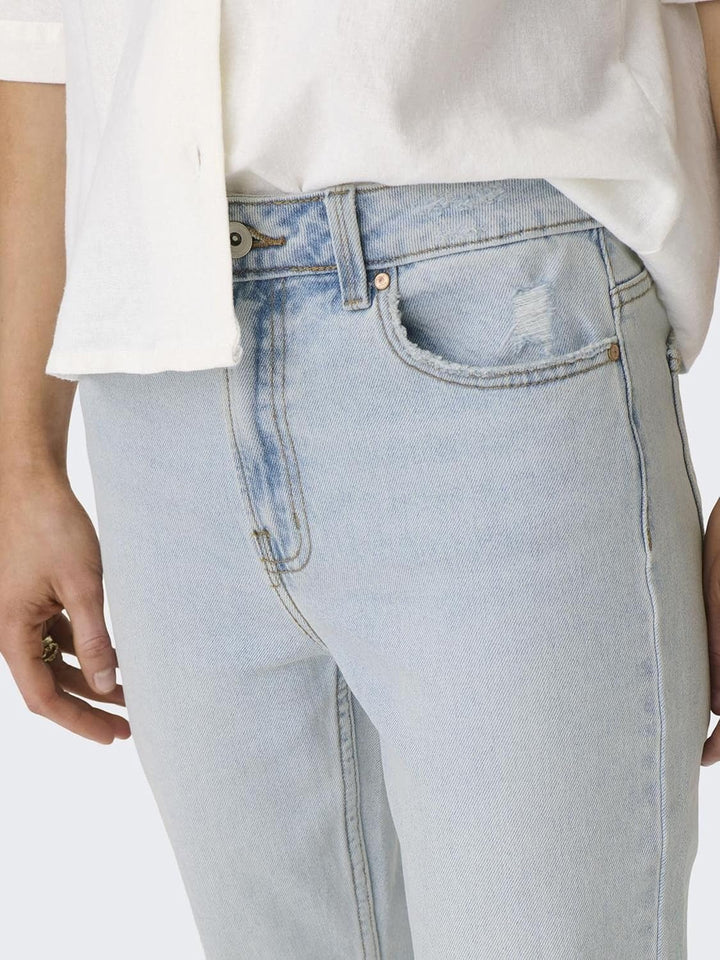 ONLEMILY HW STR RAW CR AK MAS440 NOOS 26W / 30L Light Blue Denim, 26W / 30L Light Blue Denim