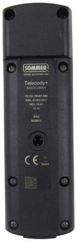 SOMMER Telecody+ Handsender 868,95 MHz 12-Befehl für SOMMER Torantriebe, S10212-00001, ‎Schwarz/Silb