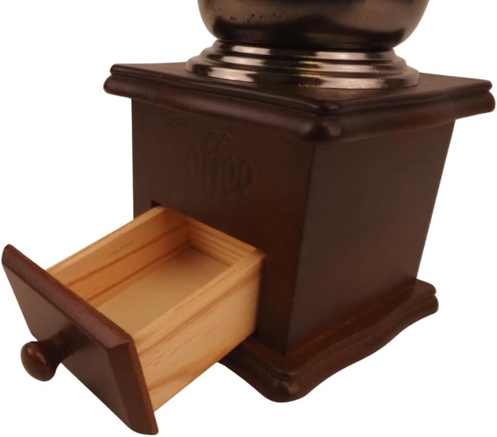 Kaffeemühle Holz manuell Retro Kaffeemühle im rustikalen Stil Handmühle für frischen Kaffee
