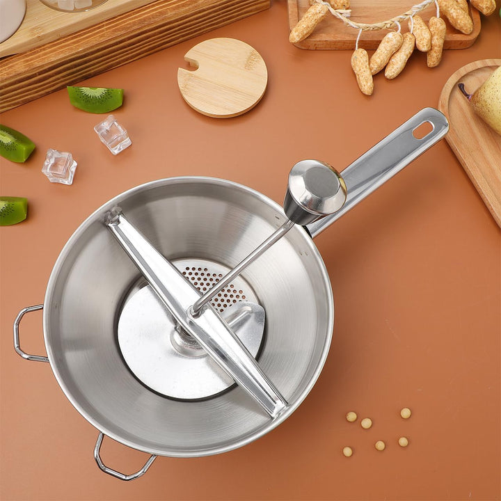 Amosfun Edelstahl Kartoffelpresse Manuelle Kartoffelquetsche Mit Ergonomischer Kurbel FüR Cremiges K