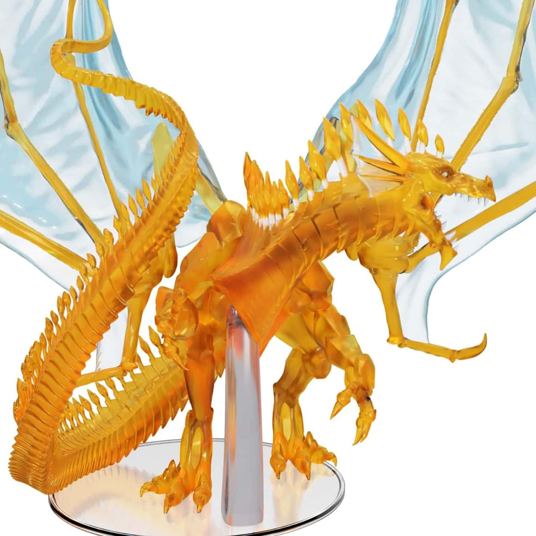Dungeons & Dragons D&D Icons of The Realms: Adult Topaz Dragon - Pre-Painted Miniatures, Translucent