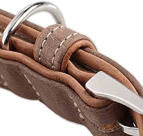 HUNTER PORTO Hundehalsband, Leder, nachhaltig, 30 (XS), dunkelbraun/cognac dunkelnbraun/cognac 30 (X
