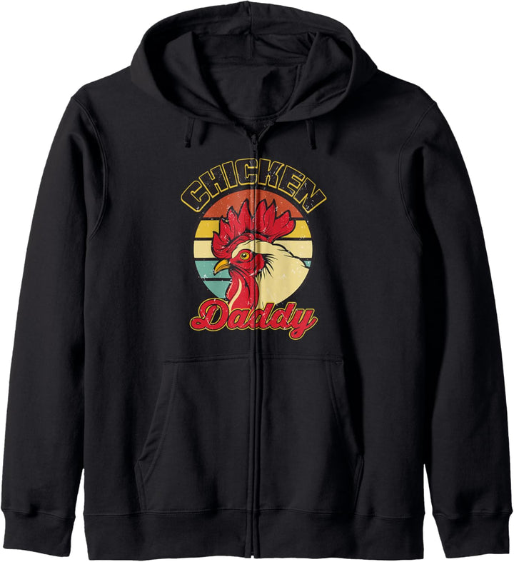 Chicken Daddy Retro Vintage Style Huhn Kapuzenjacke