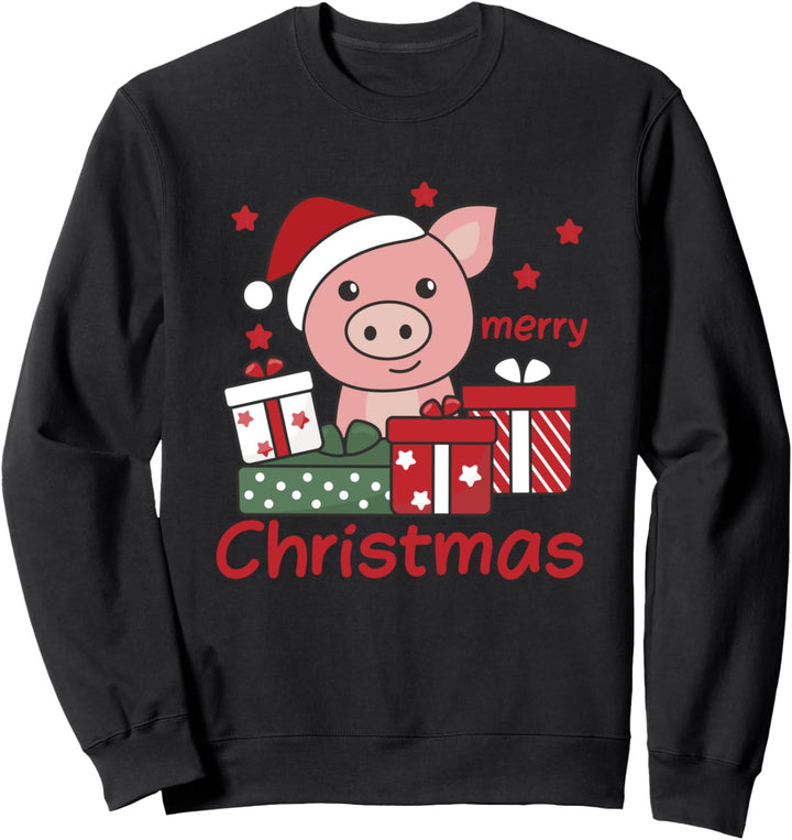 Schwein Frohe Weihnachten Winter Schweine Weihnachten Sweatshirt