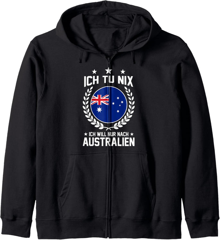 Australien Australier Austrialerin Kapuzenjacke