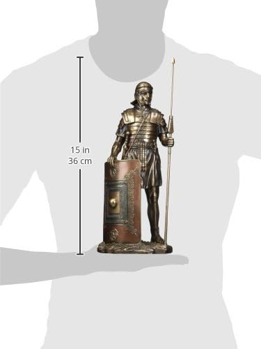 '14.38 römischer Soldat mit Javelin Figur in Bronze und