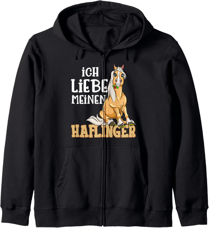 Niedlicher Haflinger Pferde Pferd Ich Liebe Meinen Haflinger Kapuzenjacke