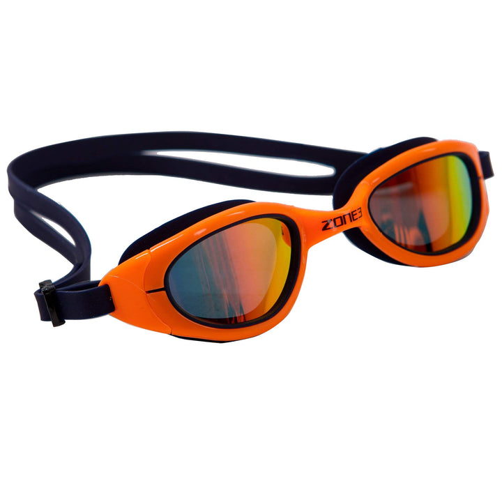 ZONE3 Attack Schwimmbrille, polarisiert, Marineblau/Neon-Orange, Einheitsgrösse