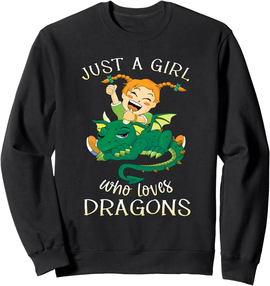 Just A Girl Who Loves Dragons Tween Teen Girl Women Gifts Sweatshirt