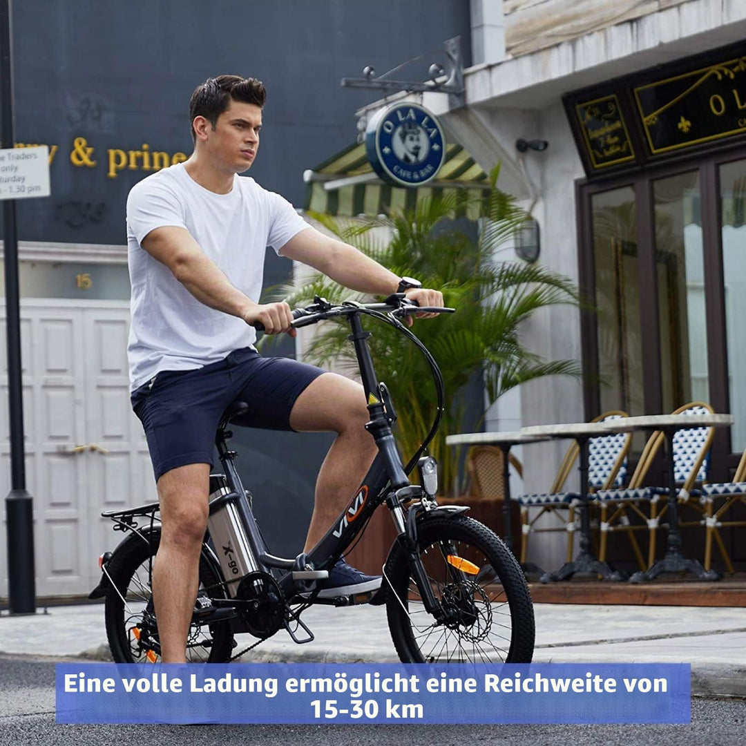 X-go Ebike Batterie, Elektrofahrrad Batterie E-Bike Lithium Batterie Silber Fisch mit Ladegerät, Led