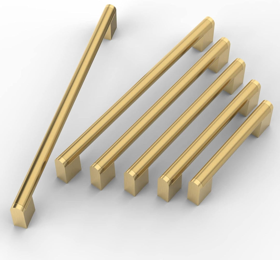 FURNIWARE 10 Stück Möbelgriffe, 192mm Bohrlochabstand Edelstahl Möbelgriffe Schrankgriffe Küche Kabi