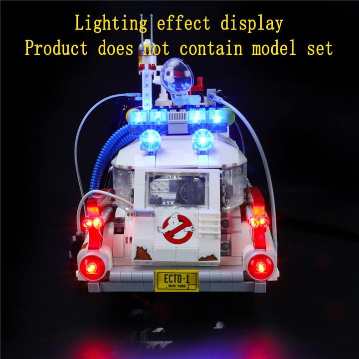 GEAMENT LED Licht-Set Kompatibel mit Lego Ghostbusters Ecto-1 - Beleuchtungsset für Creator 10274 Ba