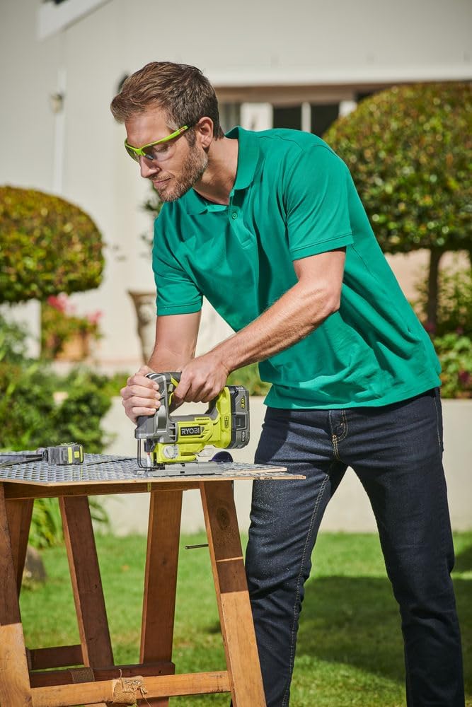 RYOBI 18 V ONE+ Brushless Akku-Stichsäge R18JS7-0 (Hublänge 25 mm, Schnitttiefe 135/10/10 mm Holz/St