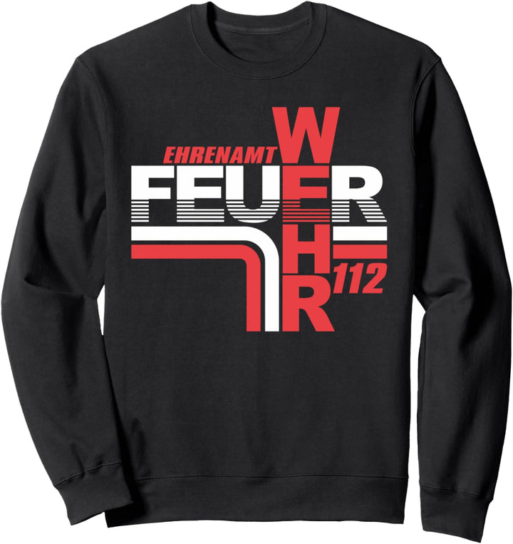 Feuerwehr Notruf 112 Rettungsdienst Firefighter Designmotiv Sweatshirt