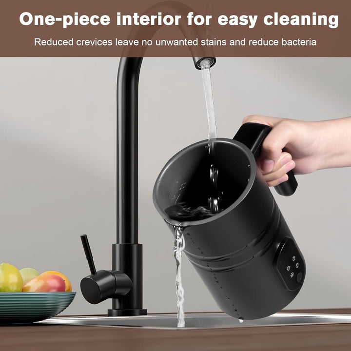Carehabi Milchaufschäumer Elektrisch 100ml-350ml 4 in 1 Milchschäumer Elektrisch für Heisser und Kal