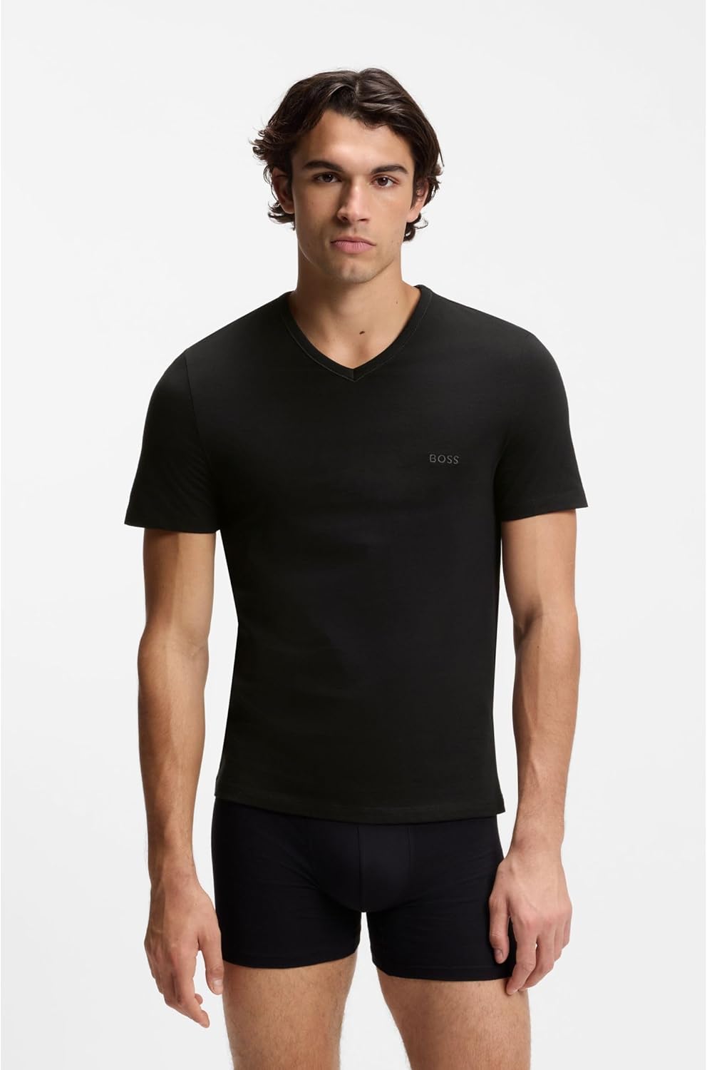 BOSS Herren TShirtVN 3P Classic Dreierpack T-Shirts mit V-Ausschnitt aus Baumwolle XS New - Black, X
