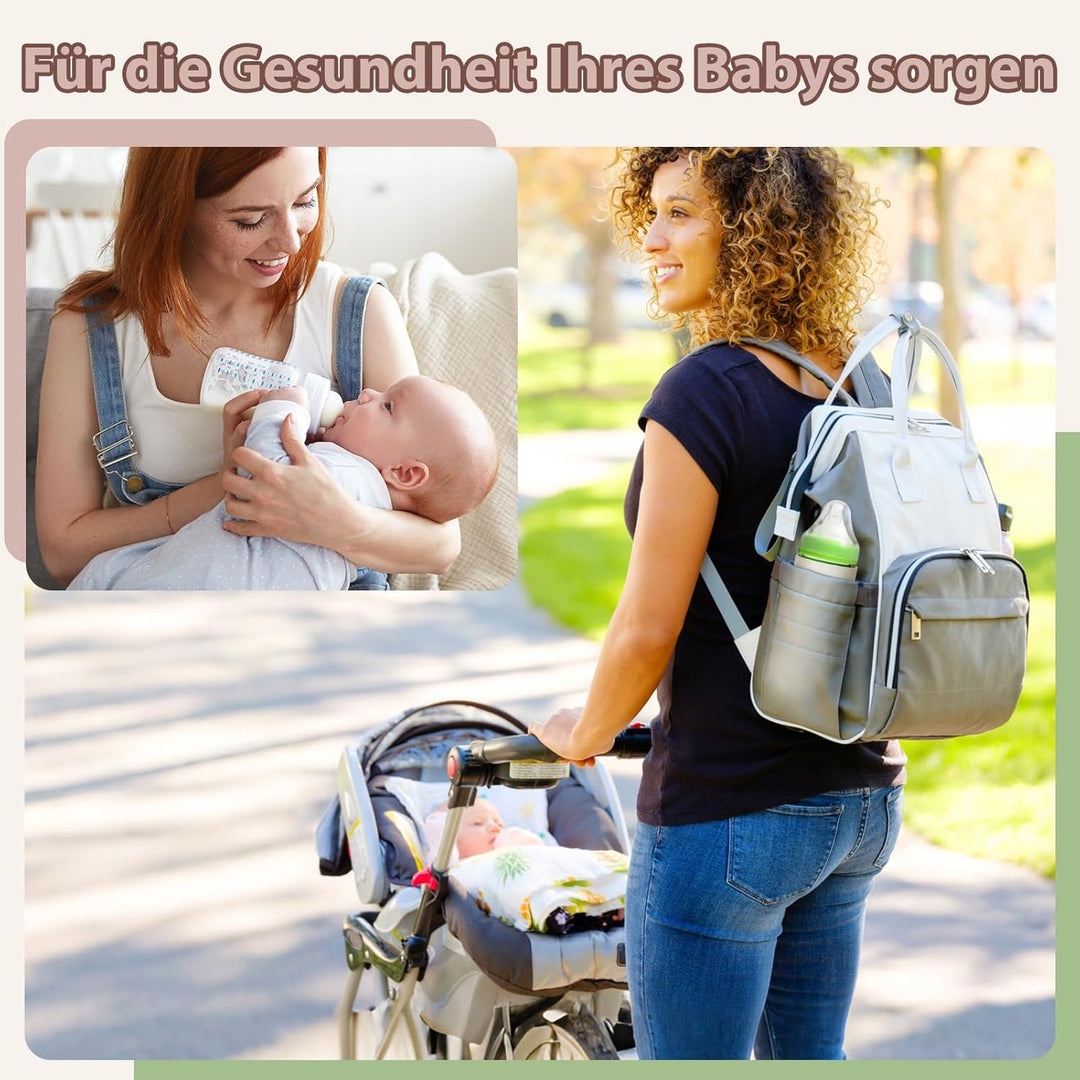 Tragbarer Flaschenwärmer Baby, Flaschenwärmer Baby Unterwegs mit LCD-Display, USB-Aufladung, 6 Einst