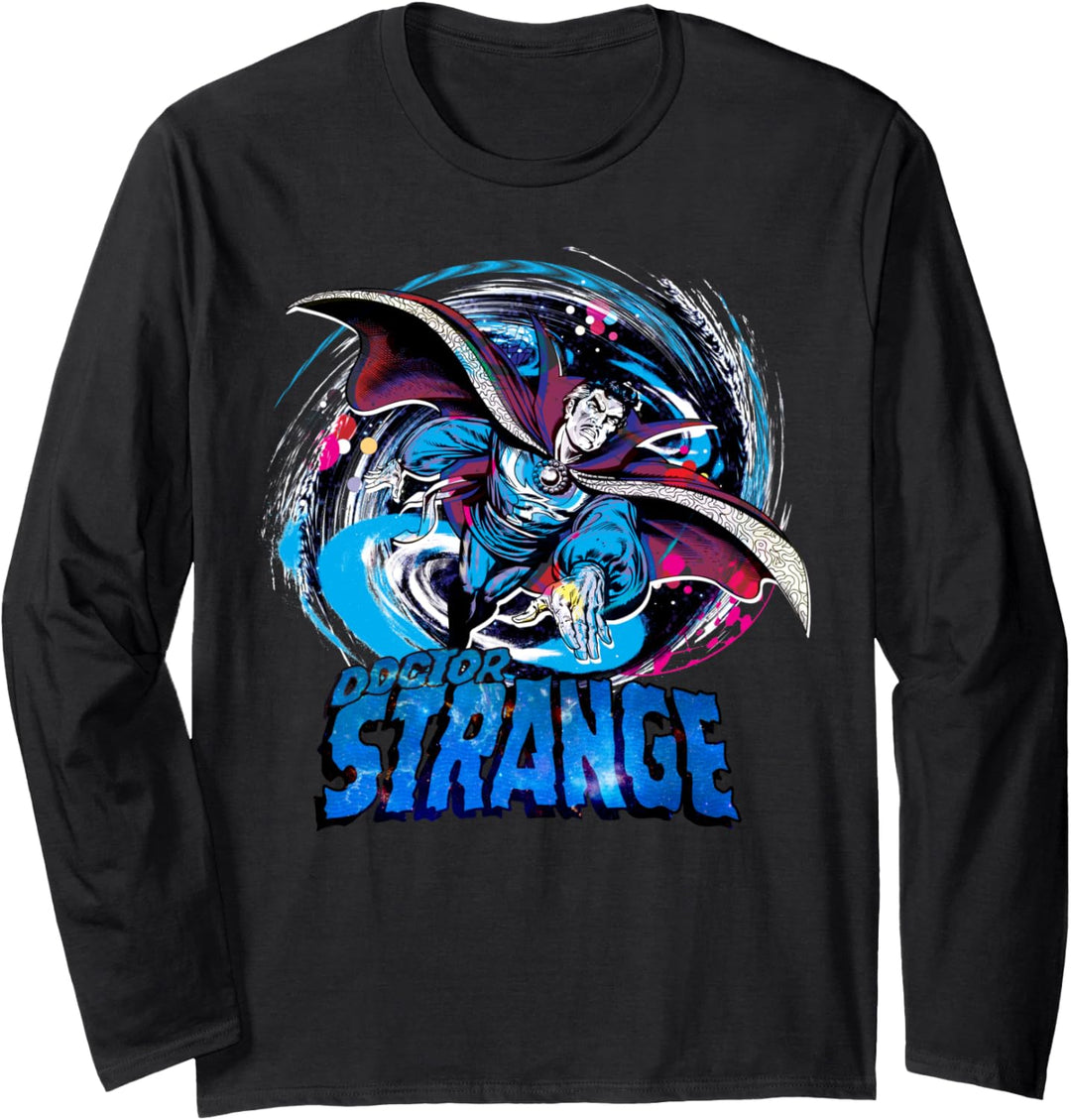 Marvel Doctor Strange Classic Retro Magic Warp Logo Langarmshirt