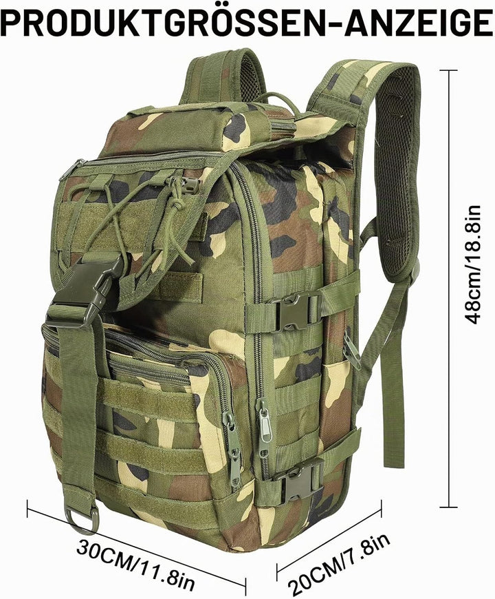 SHANNA Militärrucksack 35L/50L Armee Rucksack Molle, Hohe Kapazität Trekkingrucksack Wanderrucksäcke