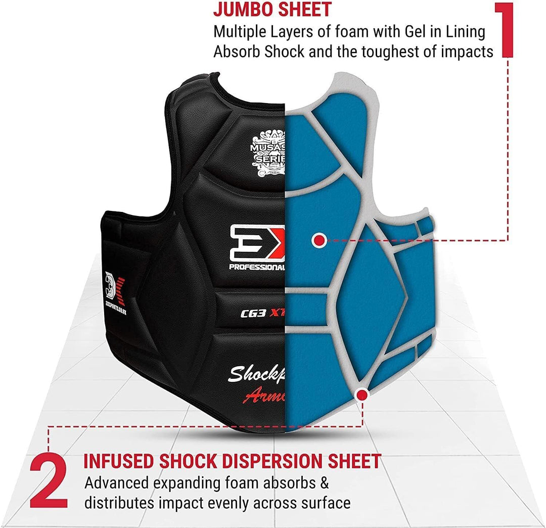 3X Professional Choice körperschutz Kampfsport Box-Brustschutz, Rippenschild, Rüstung, Taekwondo-Kör