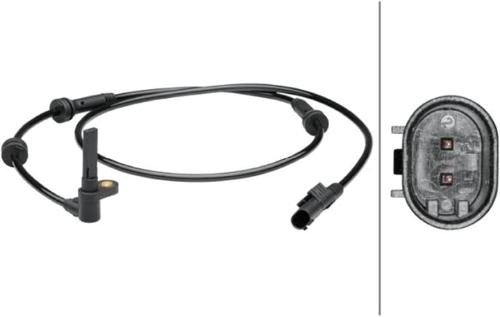 HELLA 6PU 012 679-131 Sensor, Raddrehzahl - 2-polig - vorne - Gesamtlänge: 1130mm