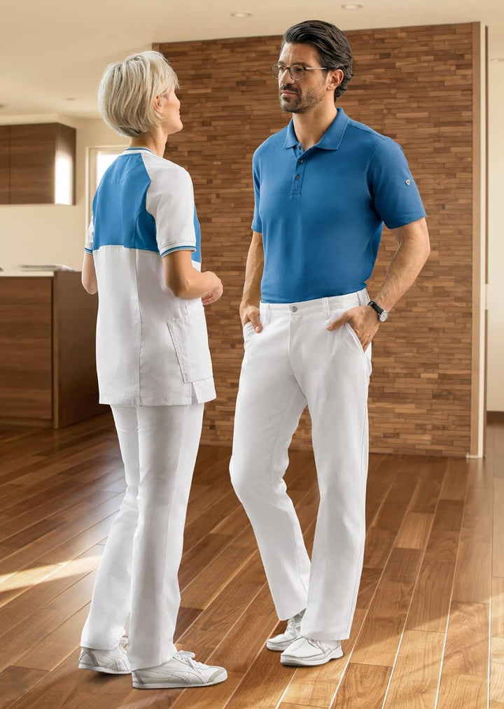 BP 1735-130-0021-44n Chinos für Männer, mit Taschen, 205,00 g/m² Reine Baumwolle, weiss, 44n, 44n