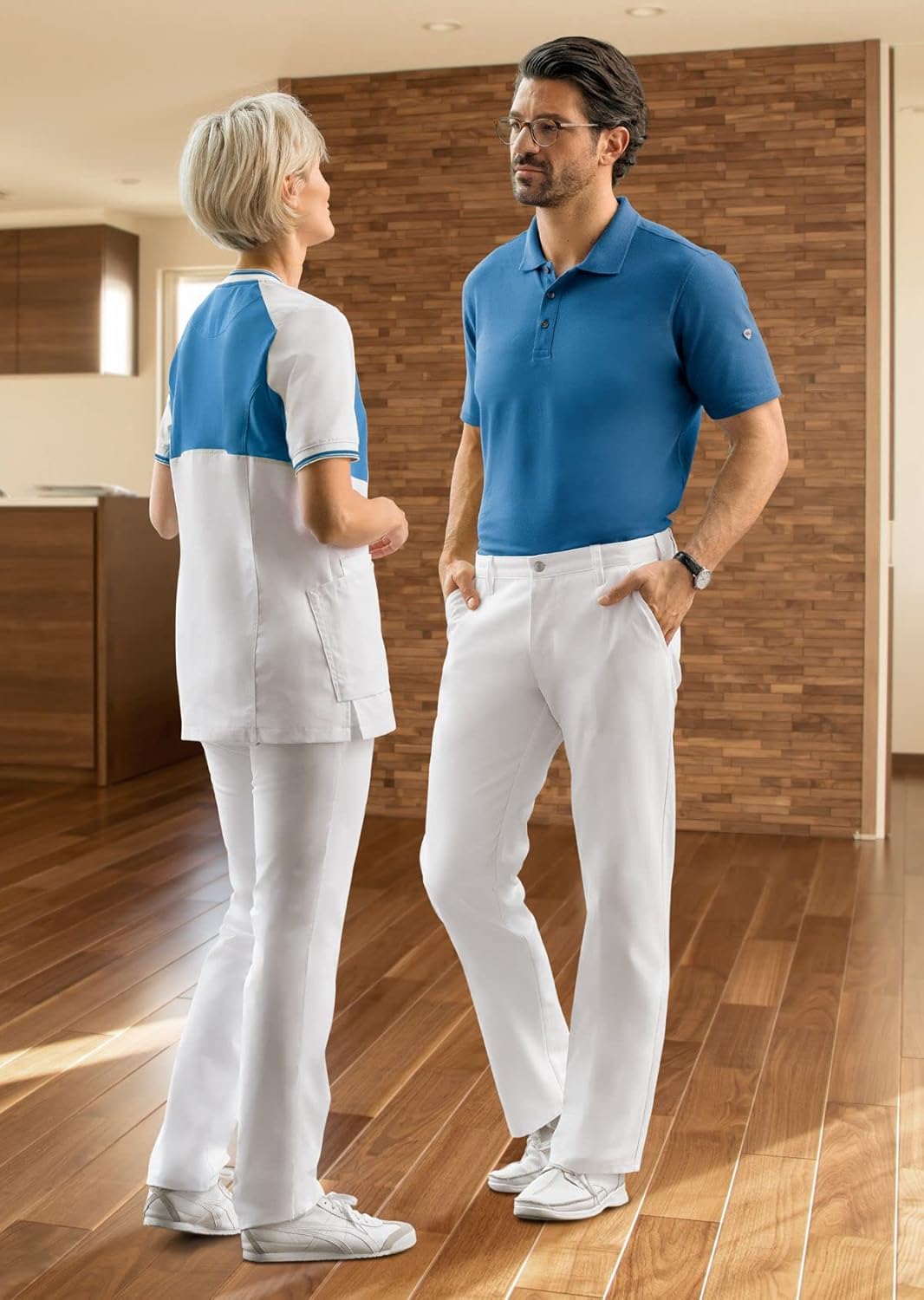BP 1734-130-0021-38n Frauen-Chinos, mit Taschen, 205,00 g/m² Reine Baumwolle, weiss, 38n, 38n