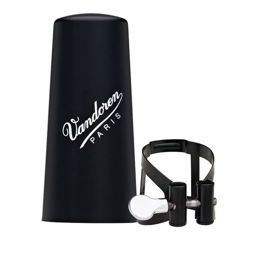 Vandoren LC53BP M/O Blattschraube und Kunststoffkappe für Alt-Klarinette, Schwarz, schwarz