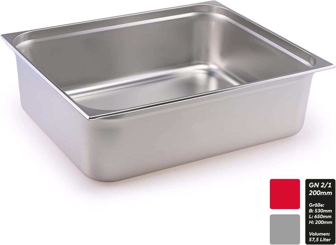 GN Behälter Gastronorm 2/1 Edelstahl (200 Millimeter)