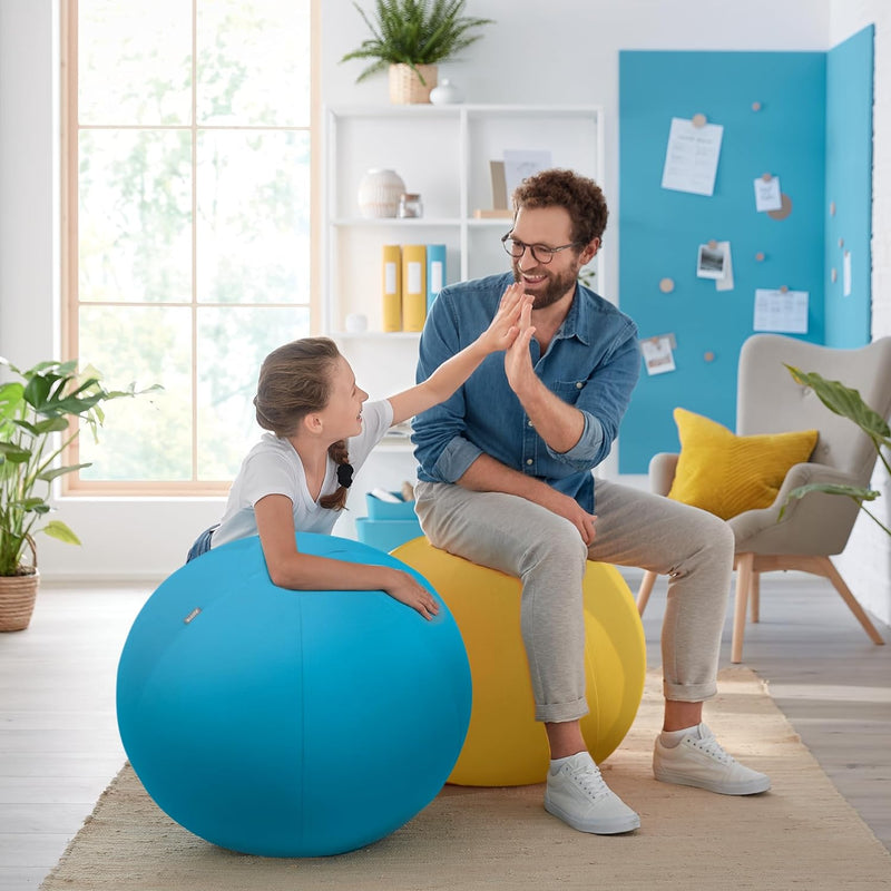 Leitz Sitzball für aktives Sitzen, Gymnastikball, Ergonomische Alternative zum Schreibtischstuhl, 65