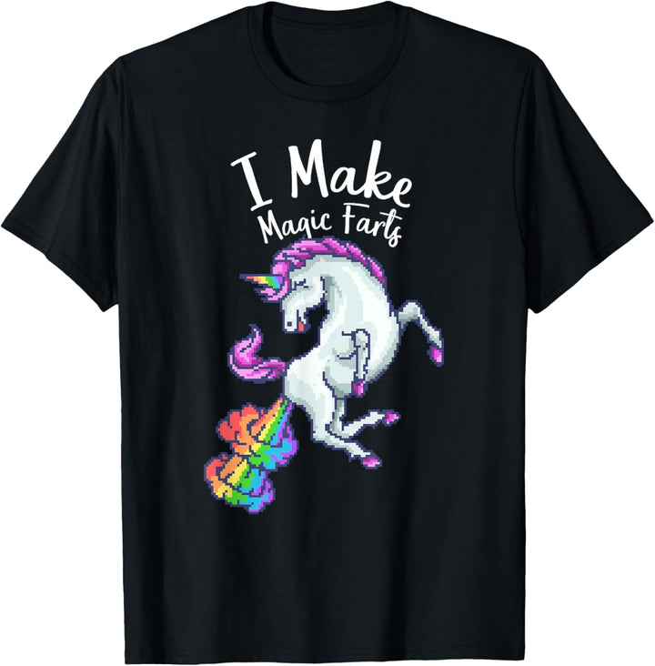 I Make Magic Farts Unicorn Pixel Art T-Shirt